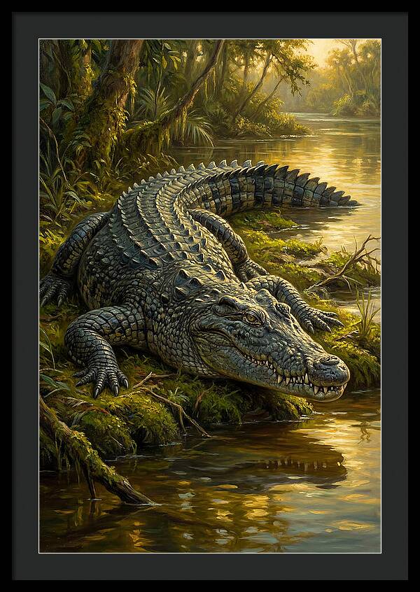 Crocodile In Serene Waters