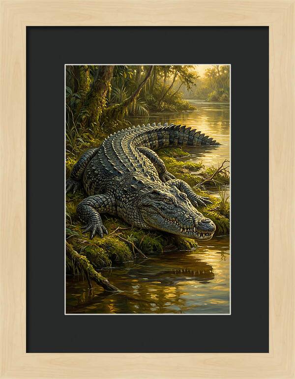 Crocodile In Serene Waters