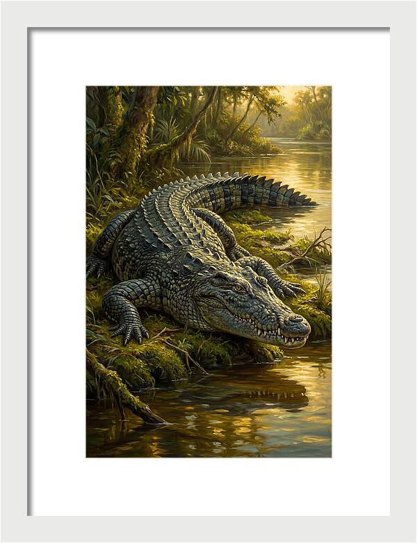 Crocodile In Serene Waters