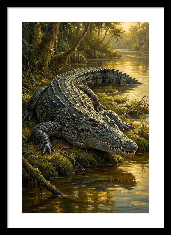 Crocodile In Serene Waters