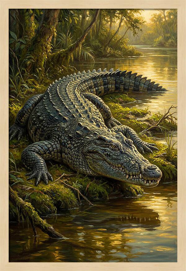 Crocodile In Serene Waters