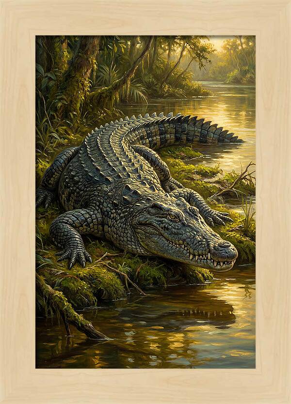 Crocodile In Serene Waters