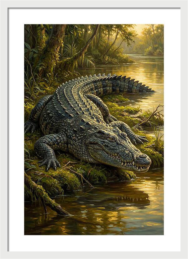 Crocodile In Serene Waters