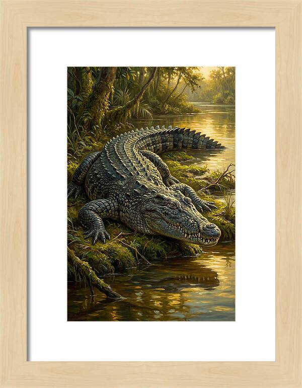 Crocodile In Serene Waters