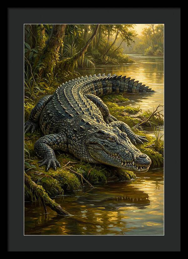 Crocodile In Serene Waters