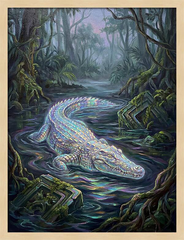 Crocodile In The Swamp