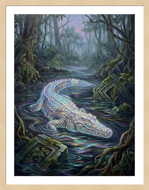 Crocodile In The Swamp