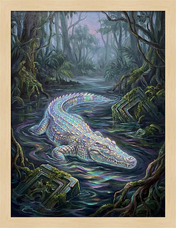 Crocodile In The Swamp