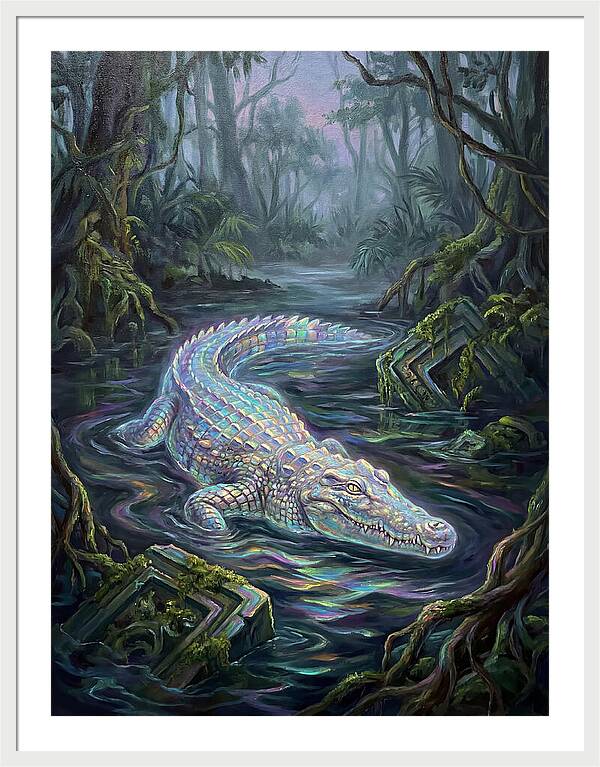 Crocodile In The Swamp