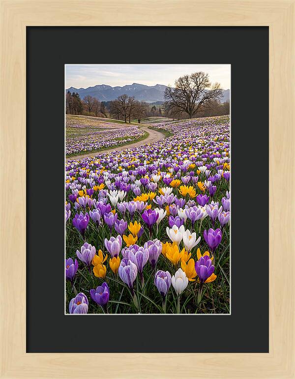 Crocus Spring Blooming Fields
