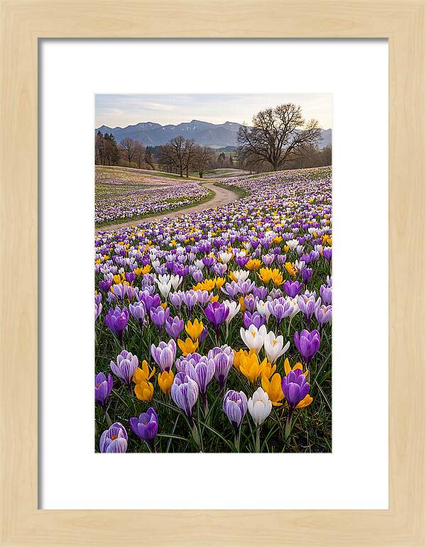 Crocus Spring Blooming Fields