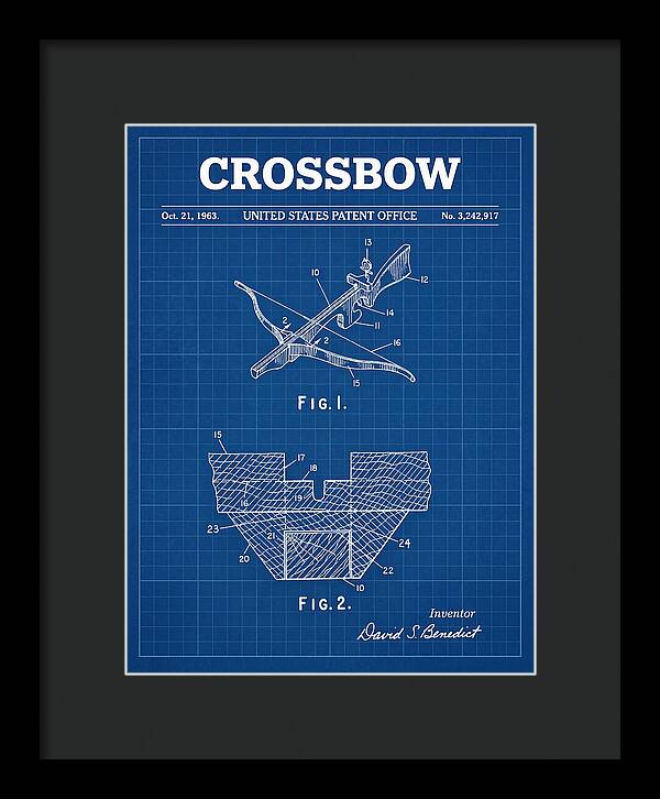Crossbow Blueprint Patent Us3242917a
