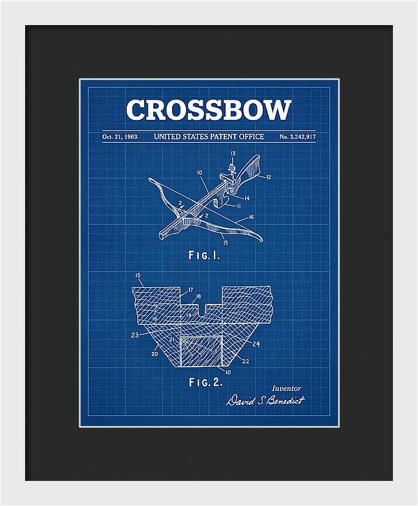 Crossbow Blueprint Patent Us3242917a