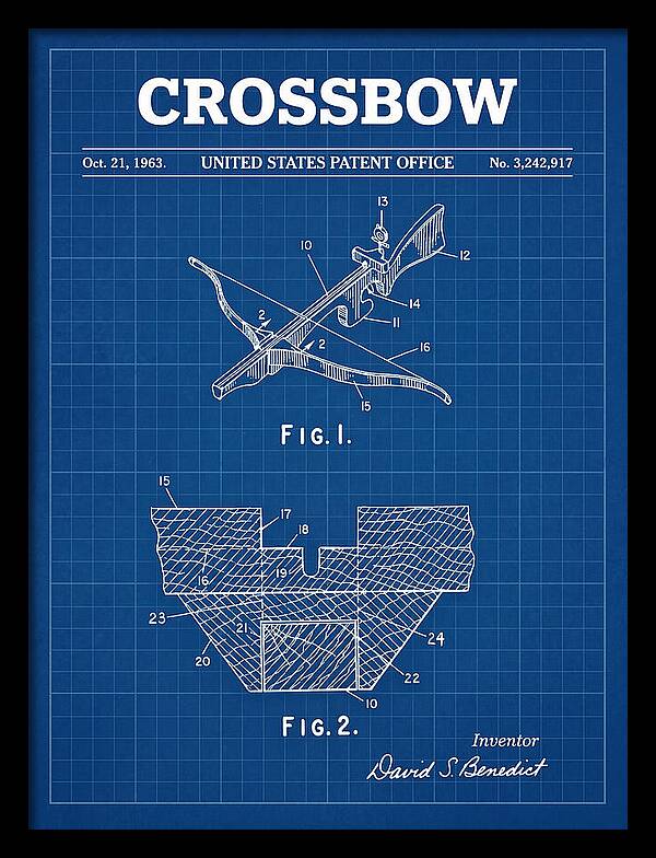 Crossbow Blueprint Patent Us3242917a