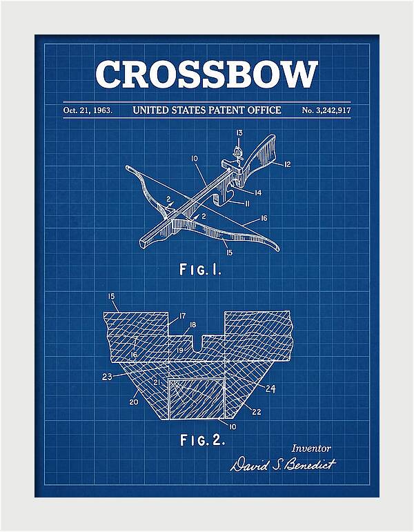 Crossbow Blueprint Patent Us3242917a