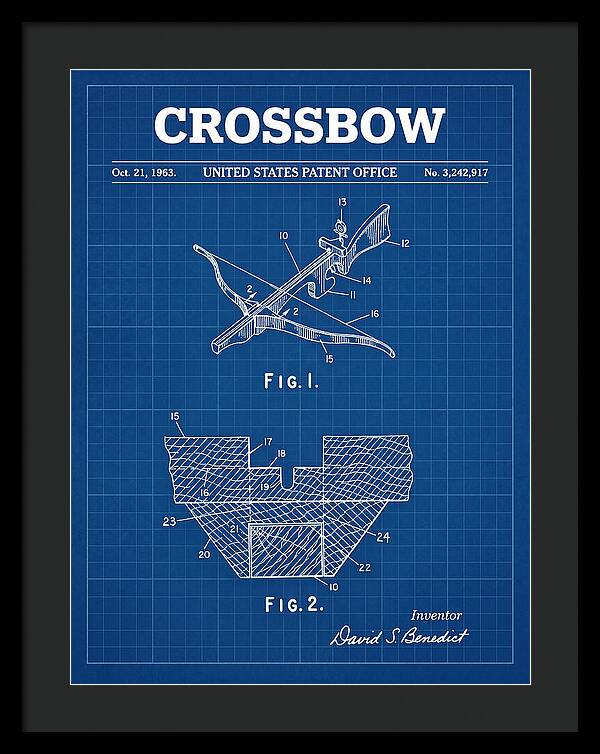 Crossbow Blueprint Patent Us3242917a