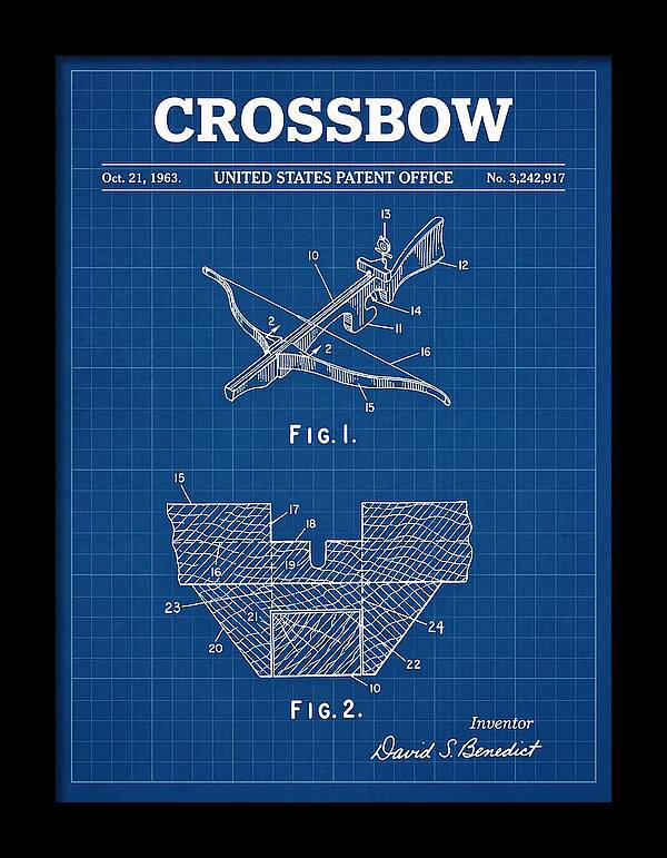 Crossbow Blueprint Patent Us3242917a
