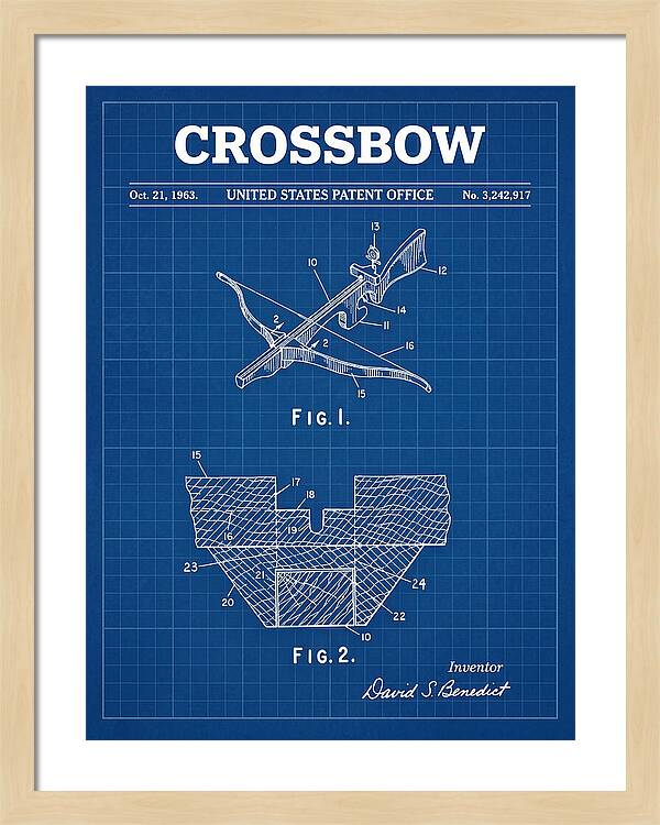 Crossbow Blueprint Patent Us3242917a