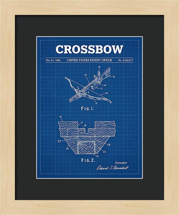 Crossbow Blueprint Patent Us3242917a