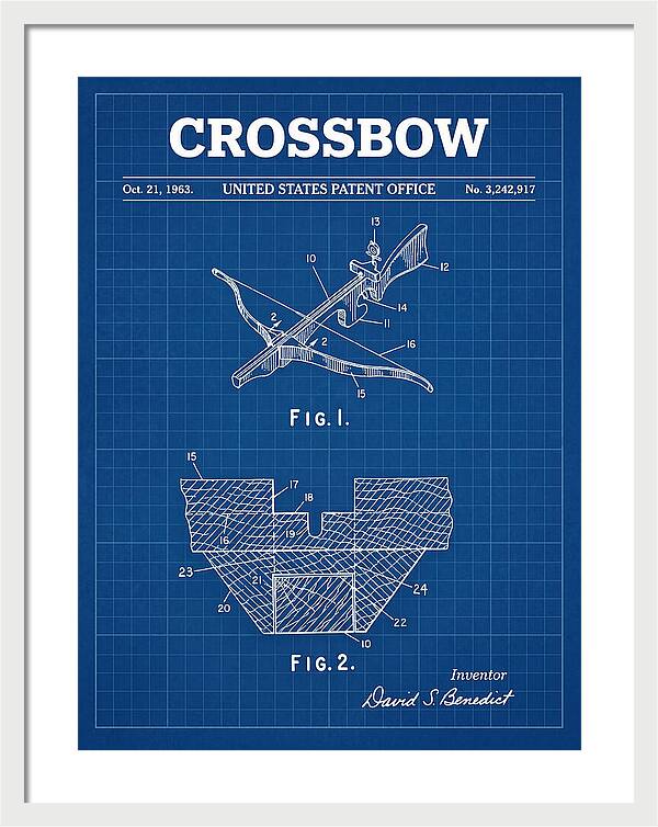 Crossbow Blueprint Patent Us3242917a