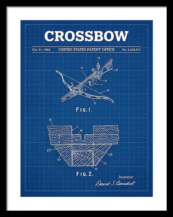 Crossbow Blueprint Patent Us3242917a