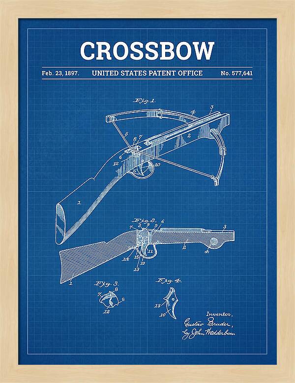 Crossbow Blueprint Patent Us577641a