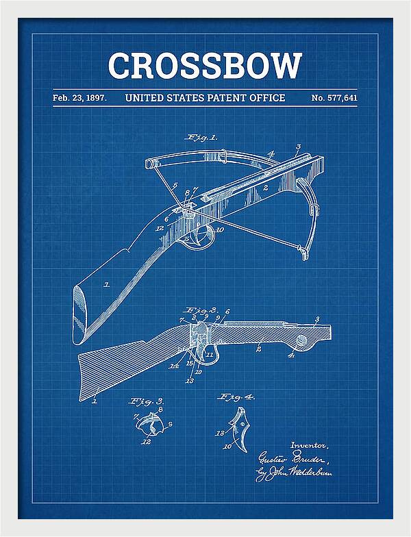 Crossbow Blueprint Patent Us577641a