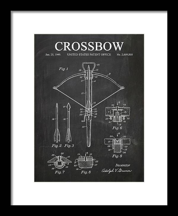 Crossbow Chalkboard Patent Us2609810a