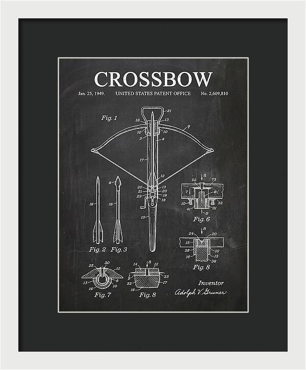 Crossbow Chalkboard Patent Us2609810a