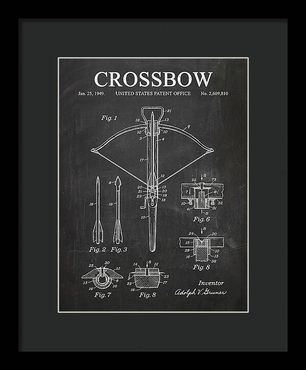 Crossbow Chalkboard Patent Us2609810a