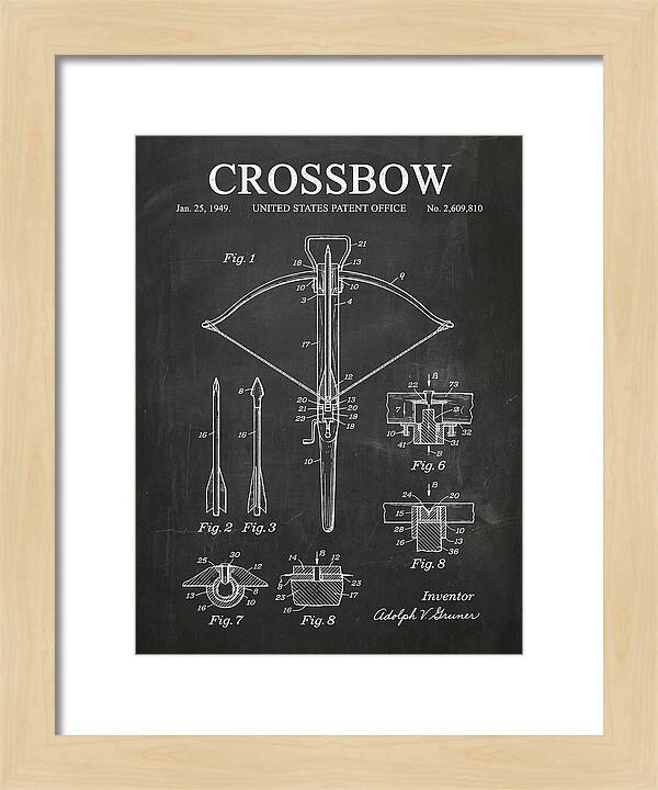 Crossbow Chalkboard Patent Us2609810a