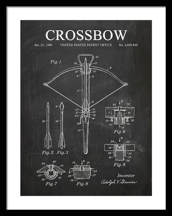 Crossbow Chalkboard Patent Us2609810a