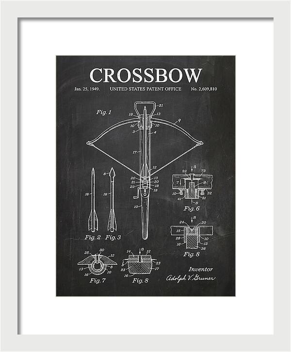 Crossbow Chalkboard Patent Us2609810a