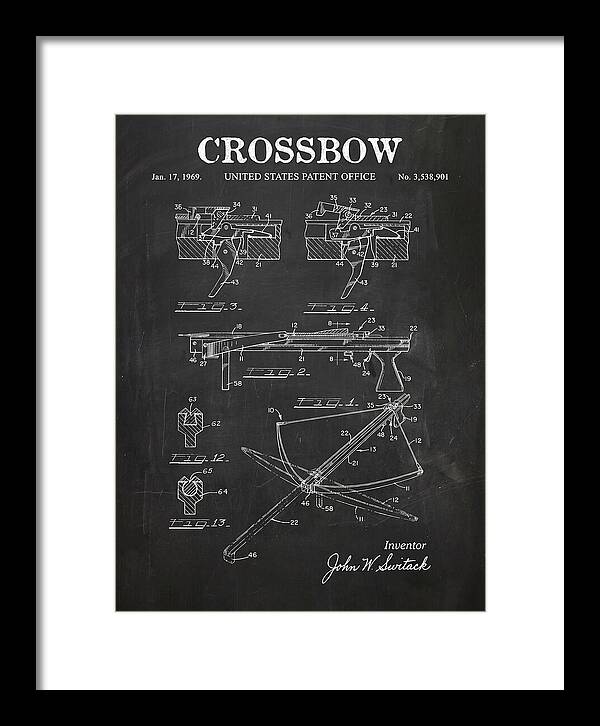 Crossbow Chalkboard Patent Us3538901a