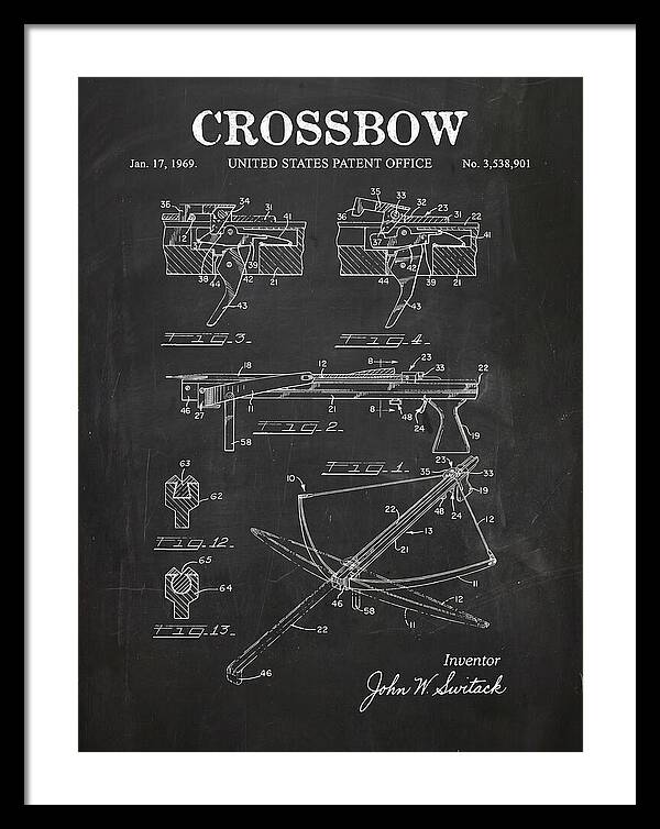 Crossbow Chalkboard Patent Us3538901a