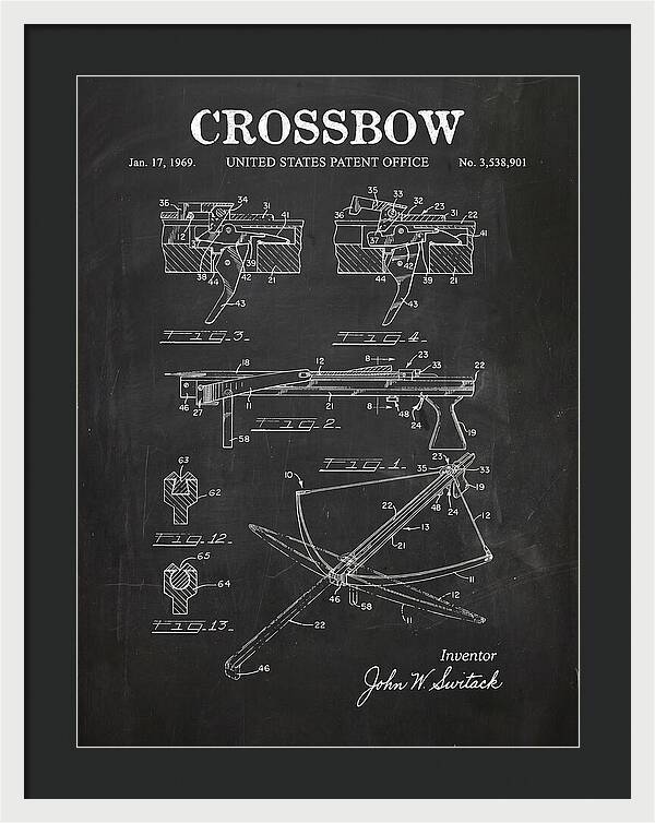 Crossbow Chalkboard Patent Us3538901a