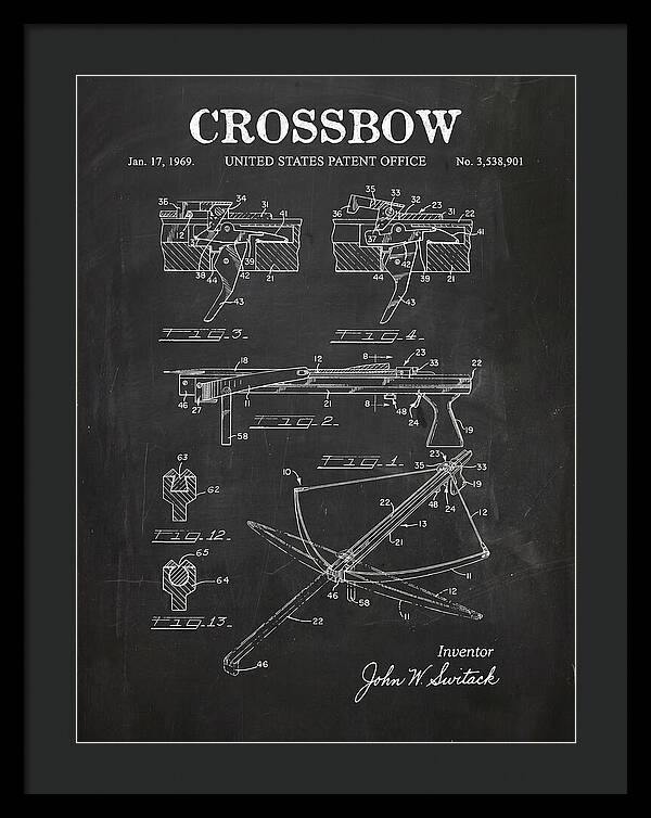 Crossbow Chalkboard Patent Us3538901a
