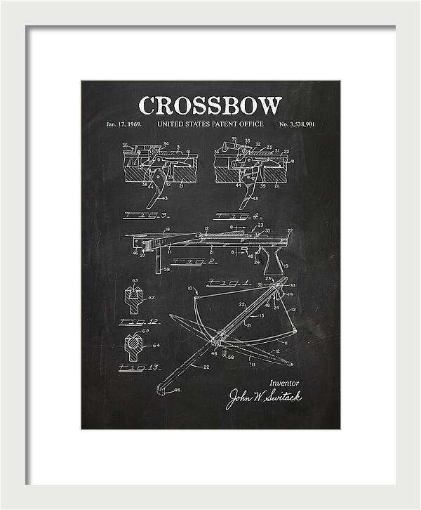 Crossbow Chalkboard Patent Us3538901a