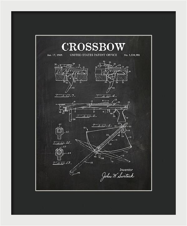 Crossbow Chalkboard Patent Us3538901a