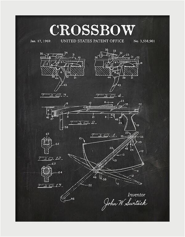 Crossbow Chalkboard Patent Us3538901a