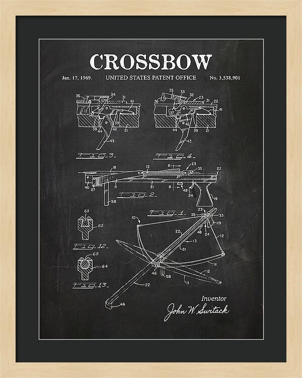 Crossbow Chalkboard Patent Us3538901a
