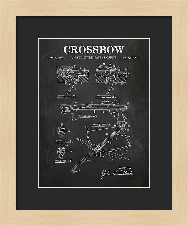 Crossbow Chalkboard Patent Us3538901a