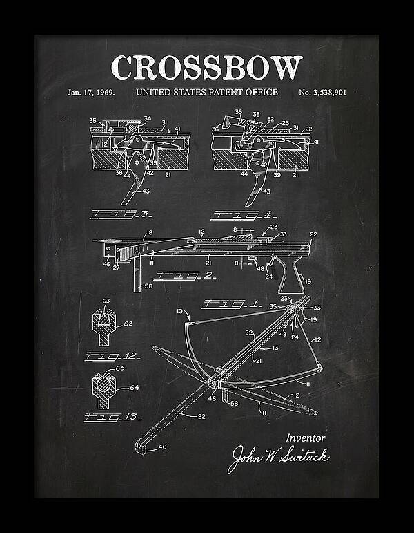 Crossbow Chalkboard Patent Us3538901a