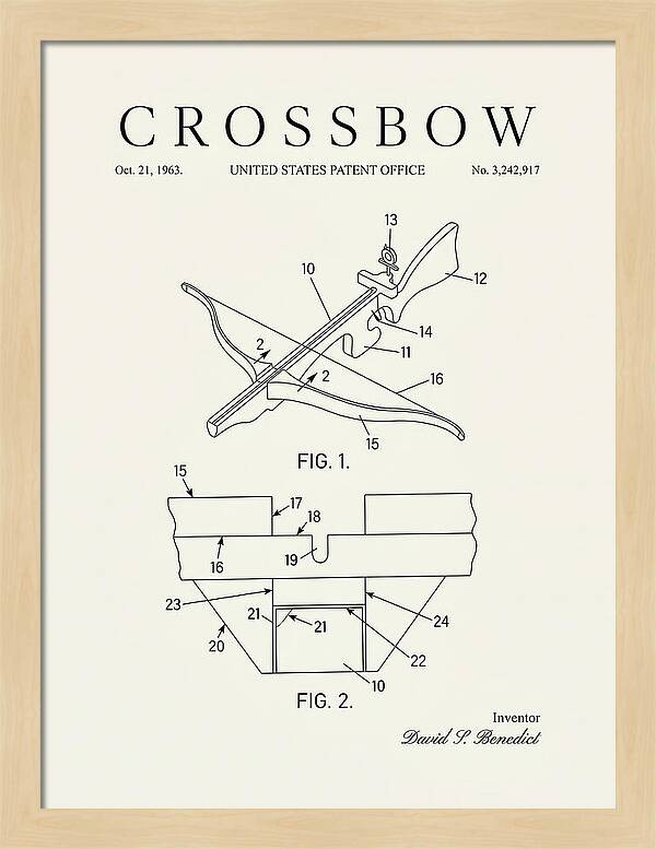 Crossbow Minimalist Patent Us3242917a
