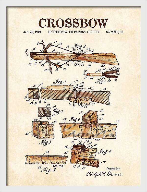 Crossbow Watercolor Patent Us2609810a