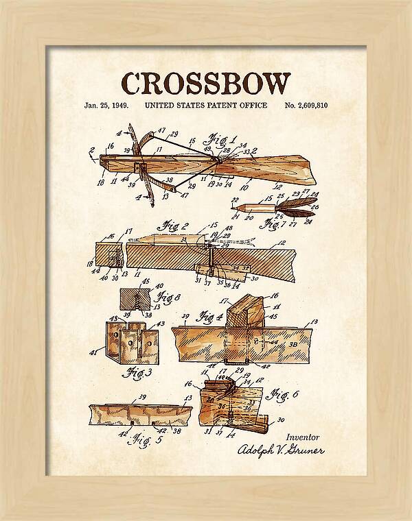 Crossbow Watercolor Patent Us2609810a