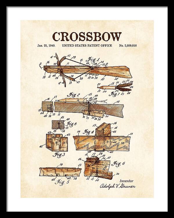 Crossbow Watercolor Patent Us2609810a