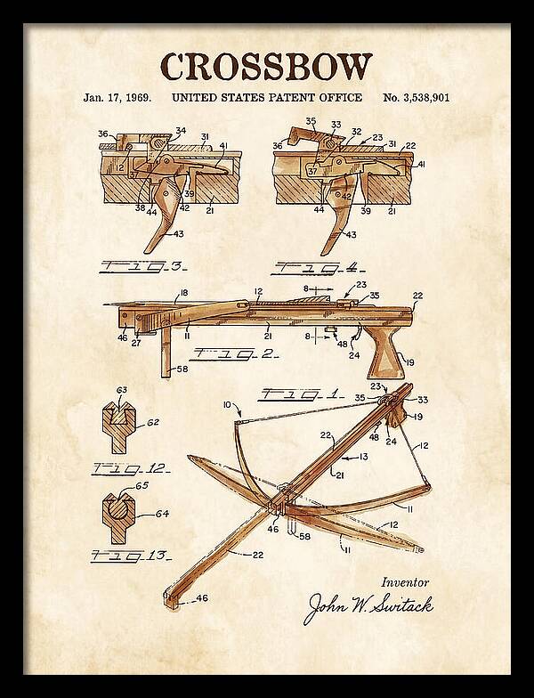 Crossbow Watercolor Patent Us3538901a