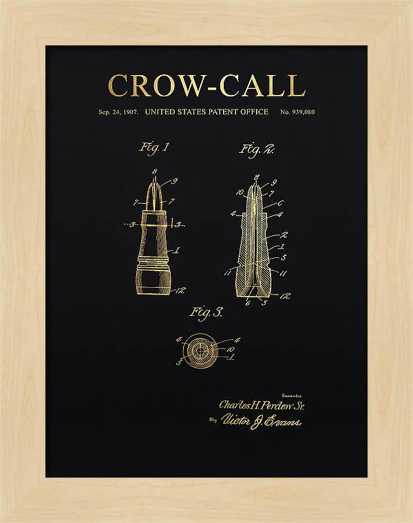Crow Call Gold Patent Us939080a