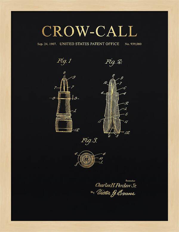 Crow Call Gold Patent Us939080a